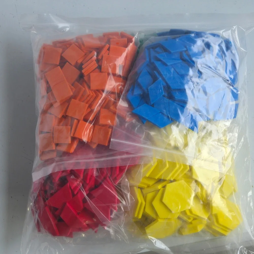 Pattern Blocks 1200 Piece Foam Geometric Shapes Math Manipulatives MAC027 Multi